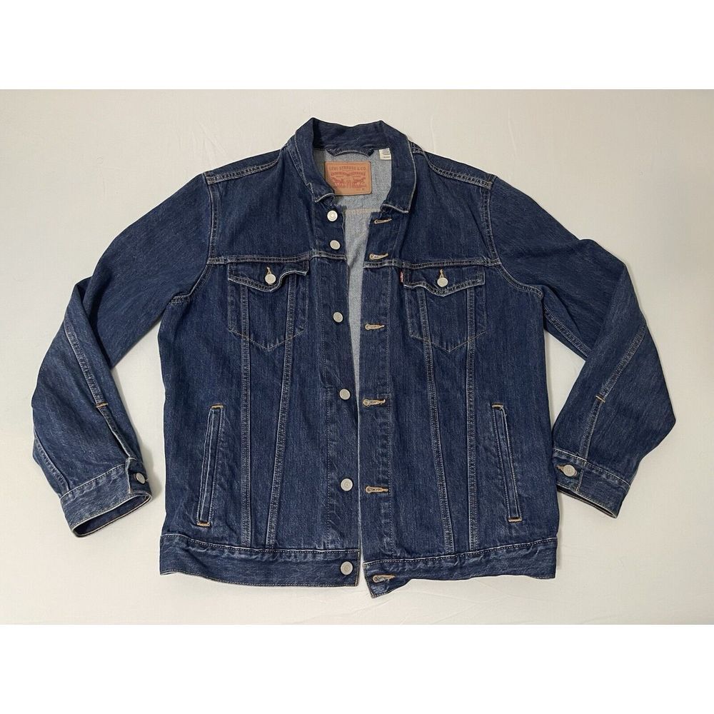 Levi Strauss & CO Trucker Style Jacket Adult XL Large Inside Pockets Button